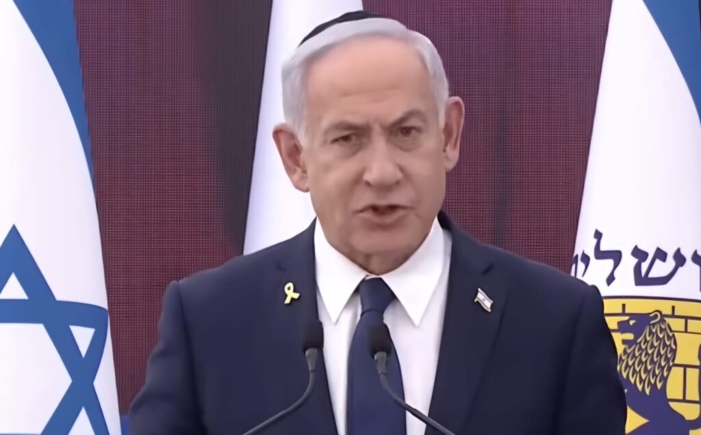 ראש הממשלה בנימין נתניהו בטקס יום הזיכרון. צילום: לע"מ