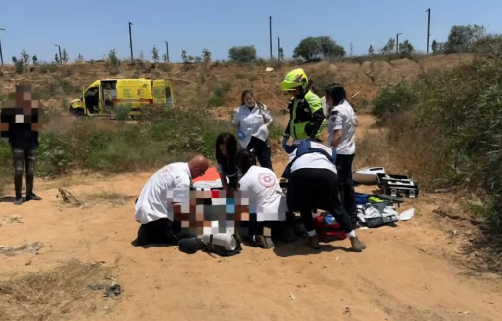 זירת האירוע. צילום: מד"א