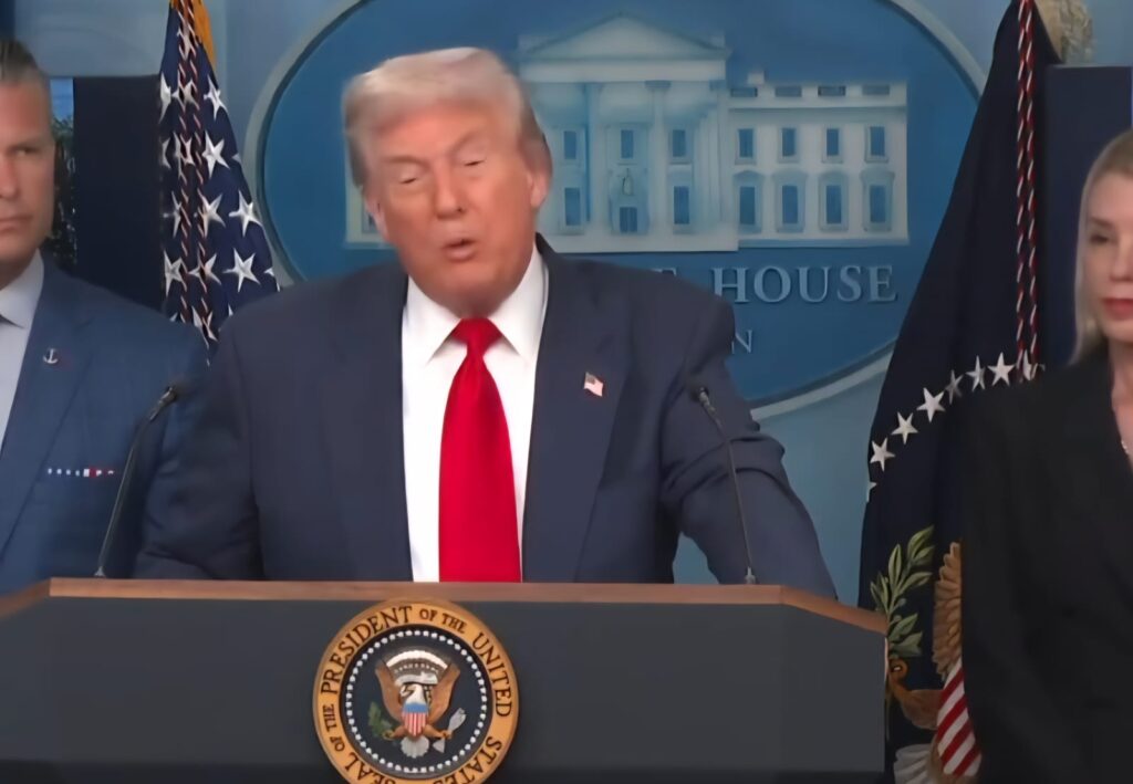 נשיא ארה"ב דונלד טראמפ. צילום: מסך רשתות חברתיות