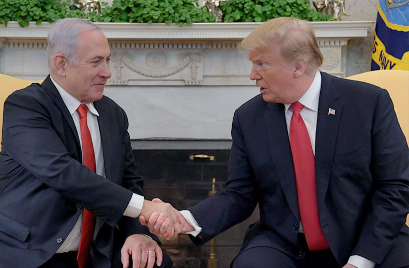 נשיא ארה"ב, דונלד טראמפ וראש הממשלה, בנימין נתניהו. צילום: לע"מ