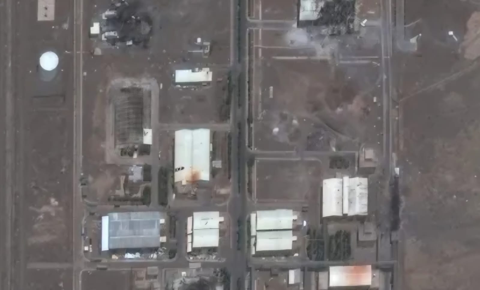 מתקן הגרעין בנתנז לאחר תקיפות צה"ל. צילום: לפי סעיף 27 א'