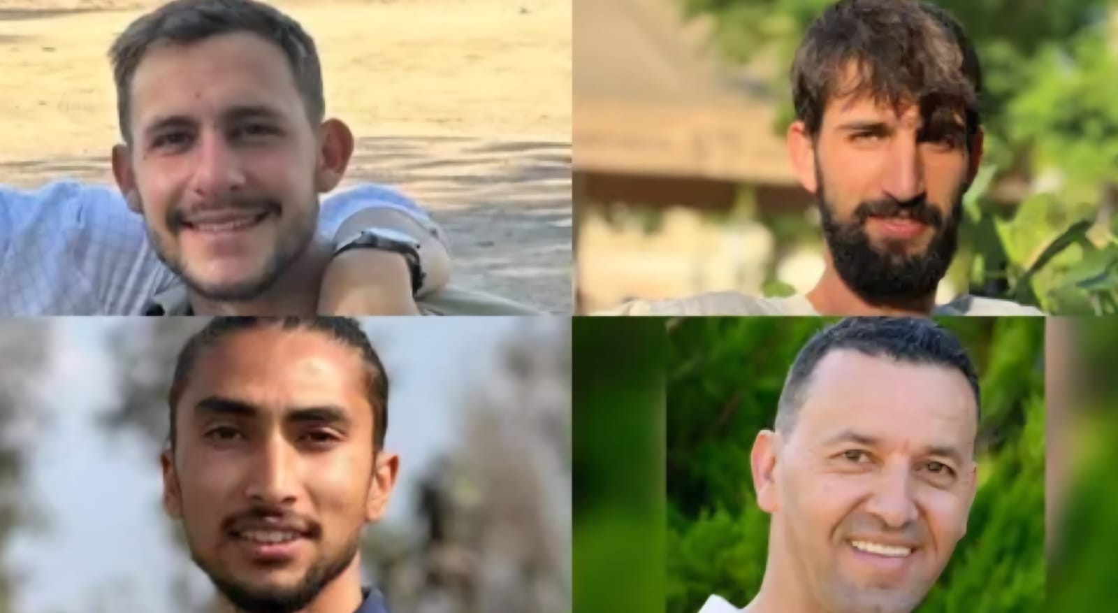 החללים החטופים ביפין ג'ושי, יוסי שרעבי, דניאל פרץ וגיא אילוז. צילום: לפי סעיף 27א׳