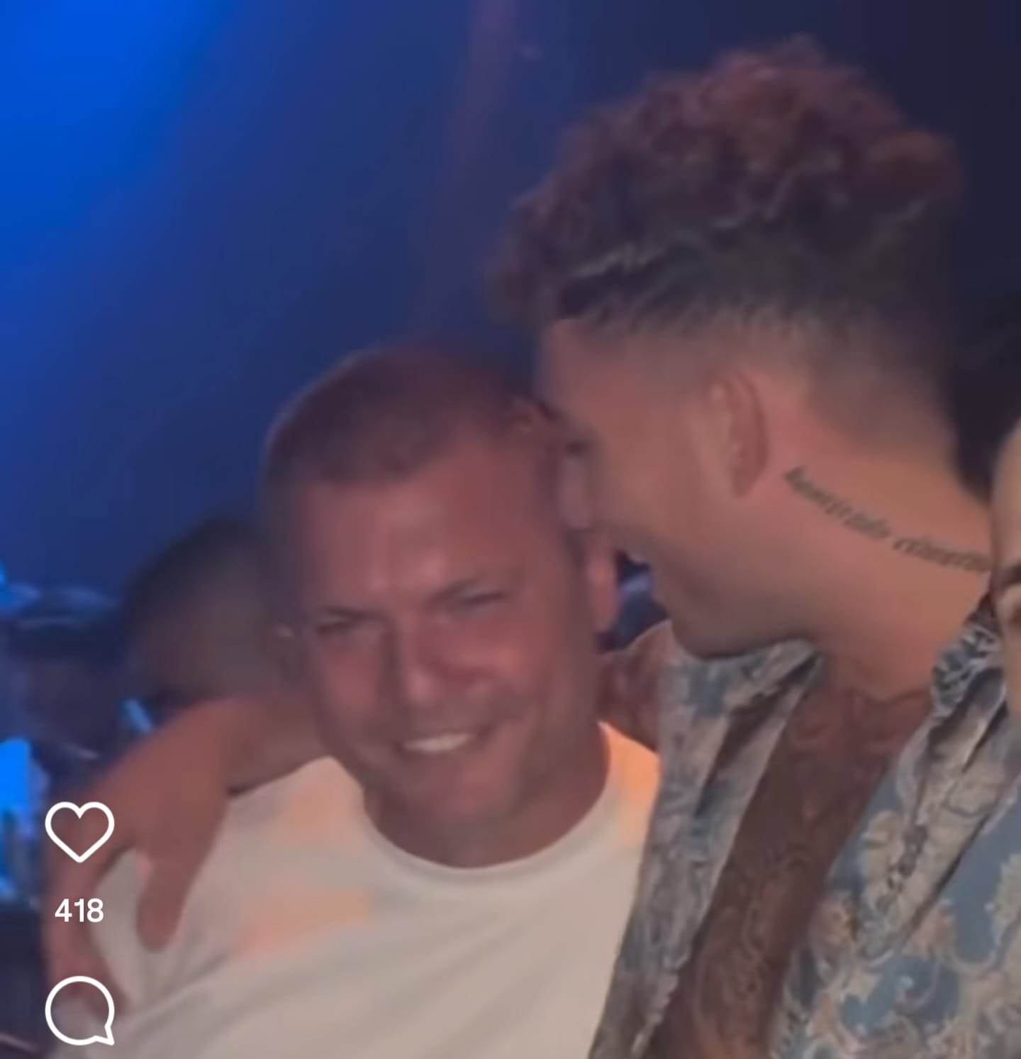 הדוגמן דניאל מרזיקו ז"ל מבלה לצידו של שי אביטל. צילום: מסך רשתות חברתיות