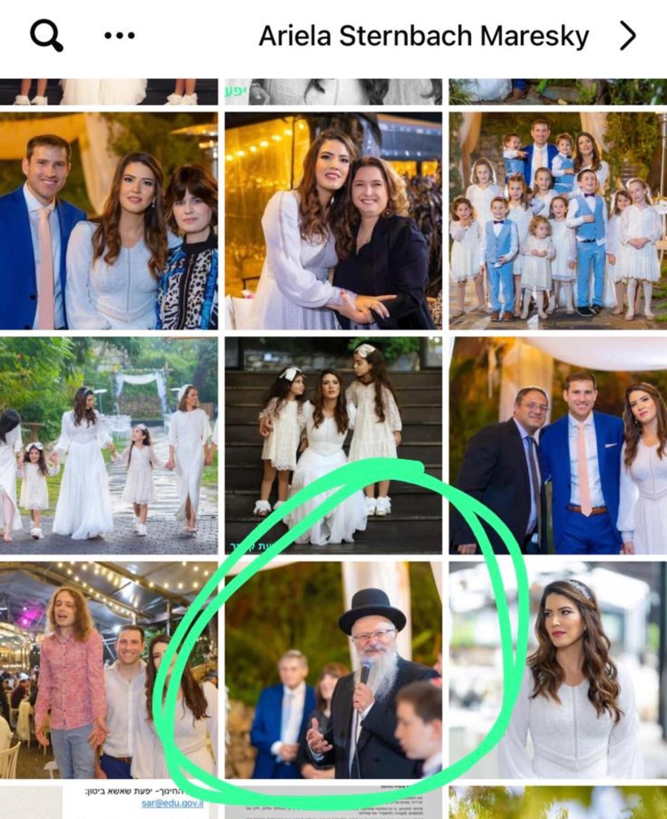 הרב שלמה אליהו (מי שלכאורה נטען כי "מחפש" את הרב חן) מככב ברשתות החברתיות של הכתבת אריאלה שטרנבך. צילום: מסך רשתות חברתיות