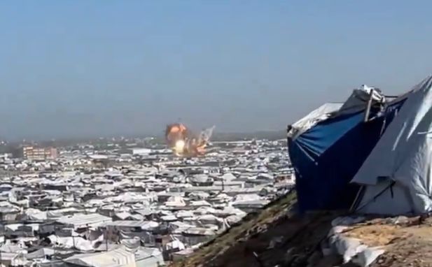 צה"ל ושב"כ תקפו בעזה. צילום: מסך רשתות ערביות