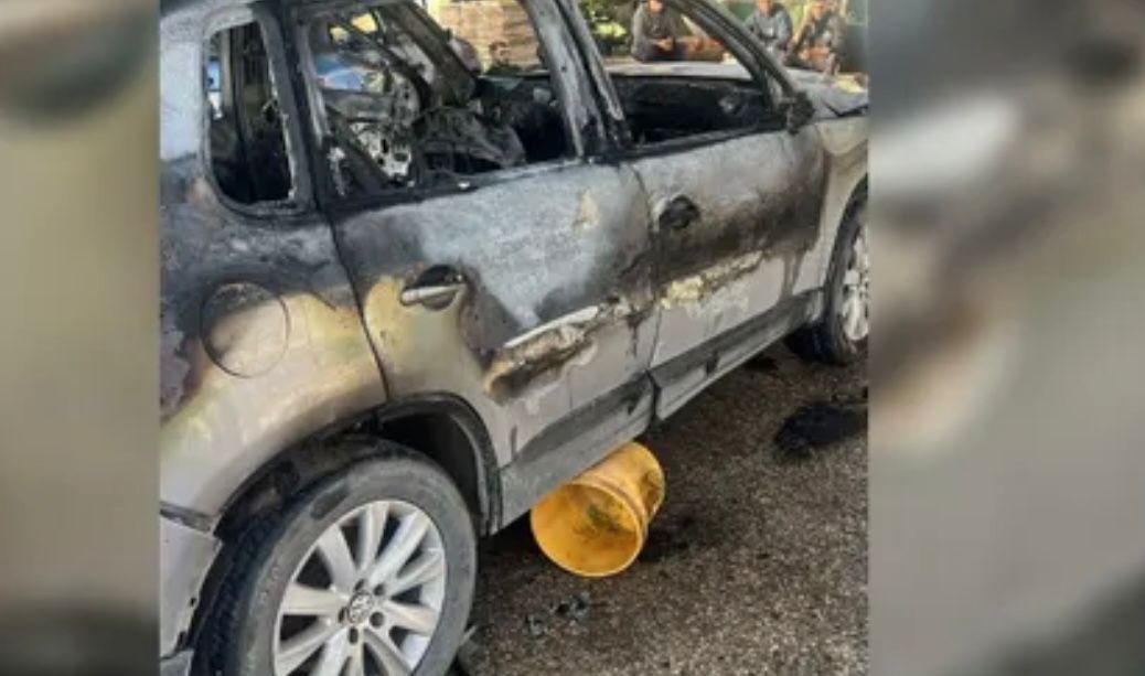 רכב שרוף. צילום: מסך רשתות ערביות