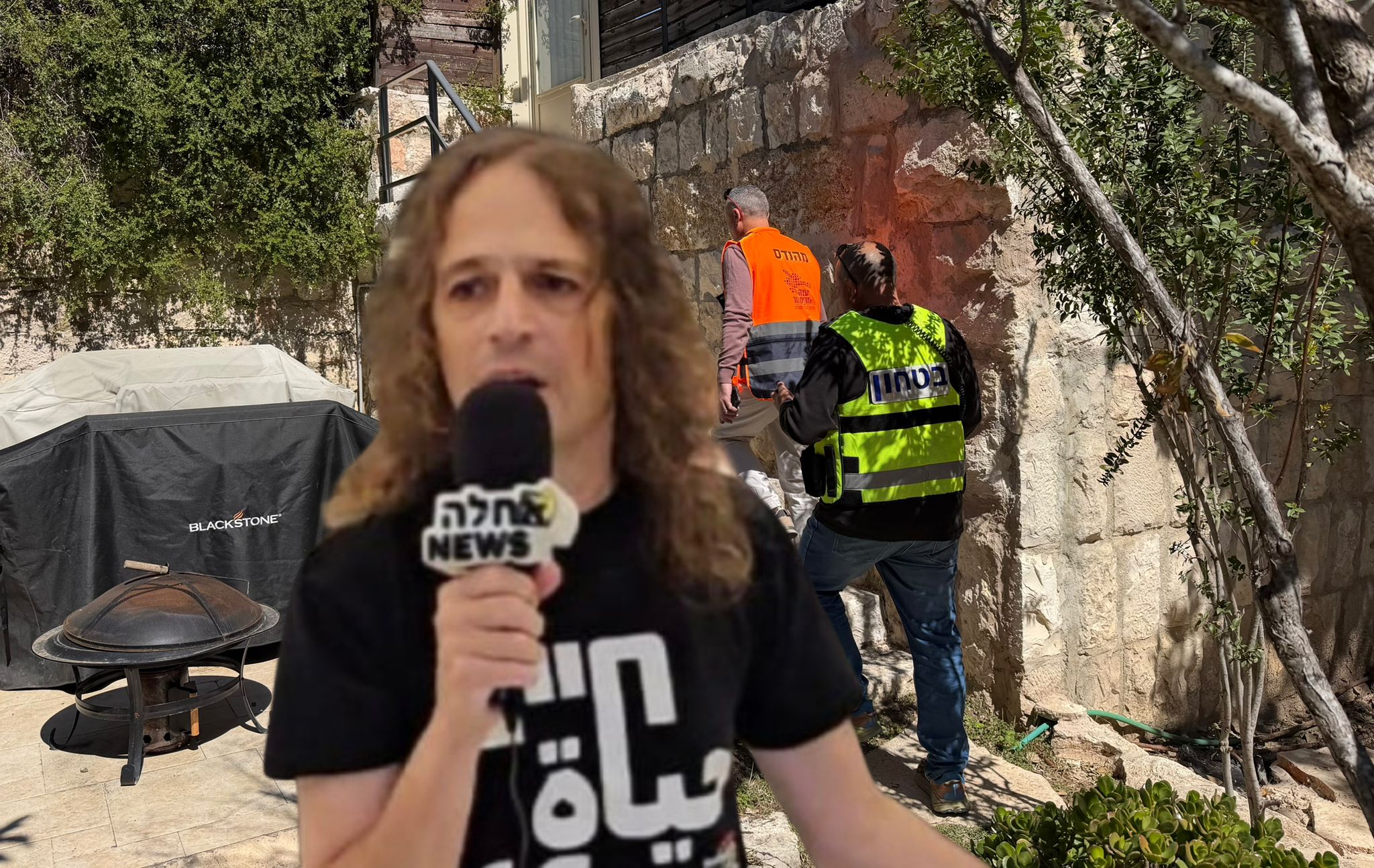 רסיס של טיל איראני פגע בסמוך לביתו של פרופ' אמיר חצרוני. "מזל שברחתי לחו"ל". צילום: מערכת "פוסט ניוז"