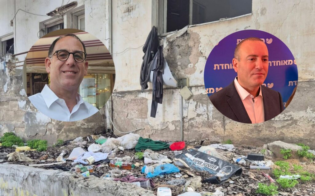 "העיר הפכה למזבלה". בתמונה, מימין מחזיק תיק חזות פני העיר זהר בלום ומשמאל ראש העיר, מתן דיל. צילום: מסך רשתות חברתיות\קבוצת "איך אתה יודע שאתה רחובותי"\לפי סעיף 27א'\מערכת "פוסט ניוז"