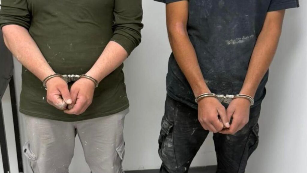 החשודים אשר נעצרו. צילום: דוברות המשטרה