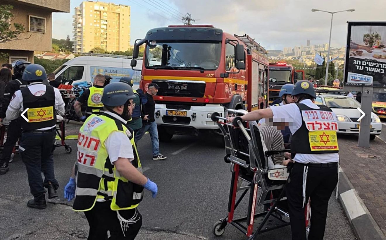 הזירה בחיפה. צילום: תיעוד מבצעי מד"א