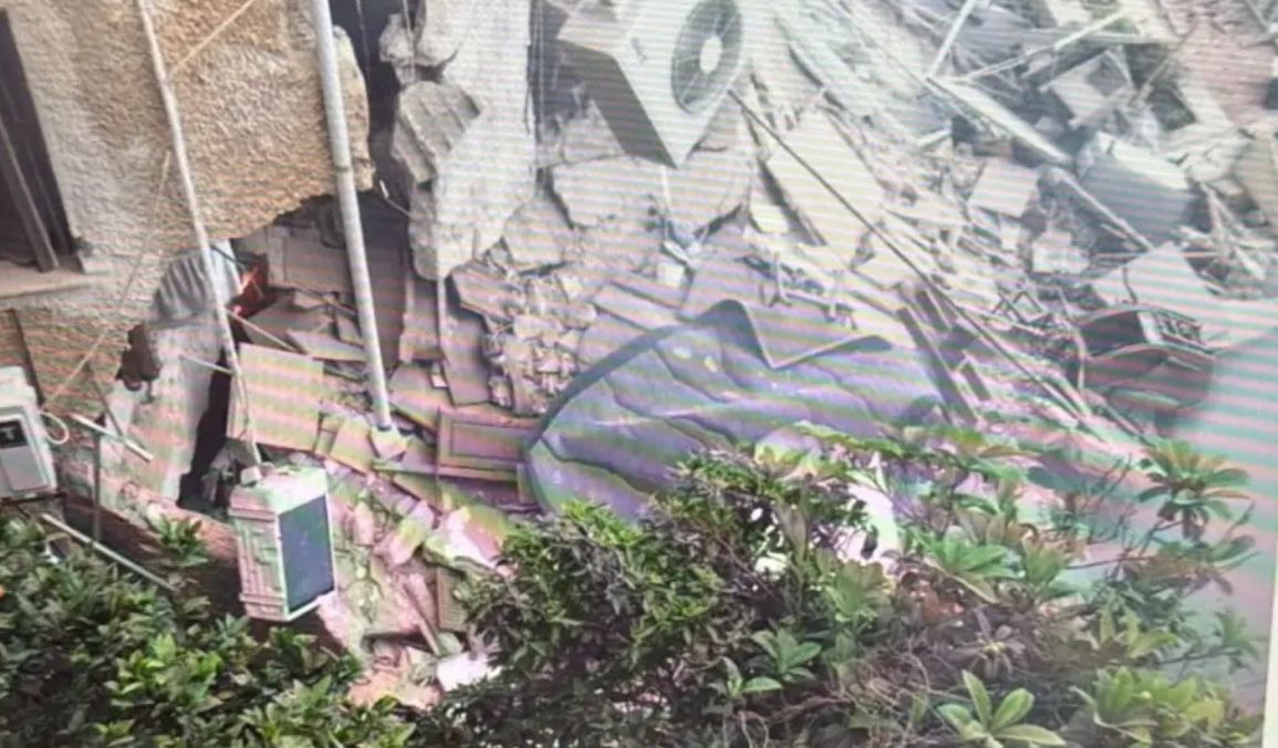 זירת הפגיעה בחיפה. צילום: לפי סעיף 27 א'