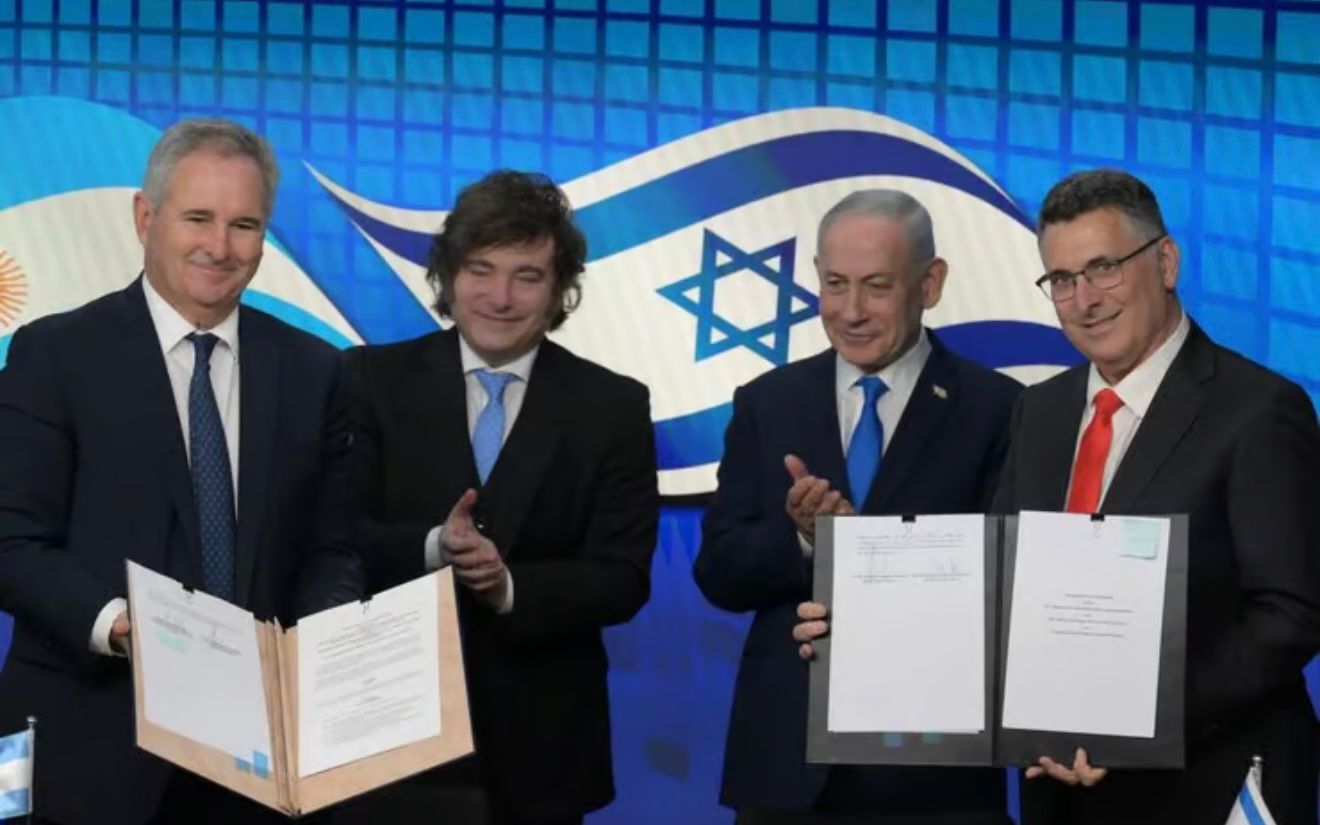 בנימין נתניהו ונשיא ארגנטינה חאבייר מיליי. צילום: שלומי אמסלם לע"מ