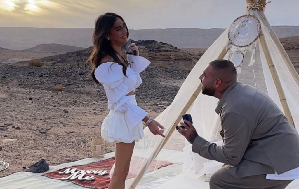 רום שמיר וים צים מאורסים. צילום: מסך רשתות חברתיות