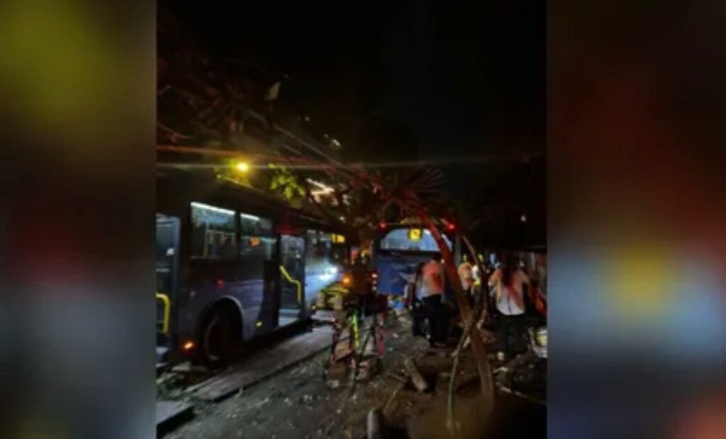 זירת התאונה. צילום: דוברות מד"א