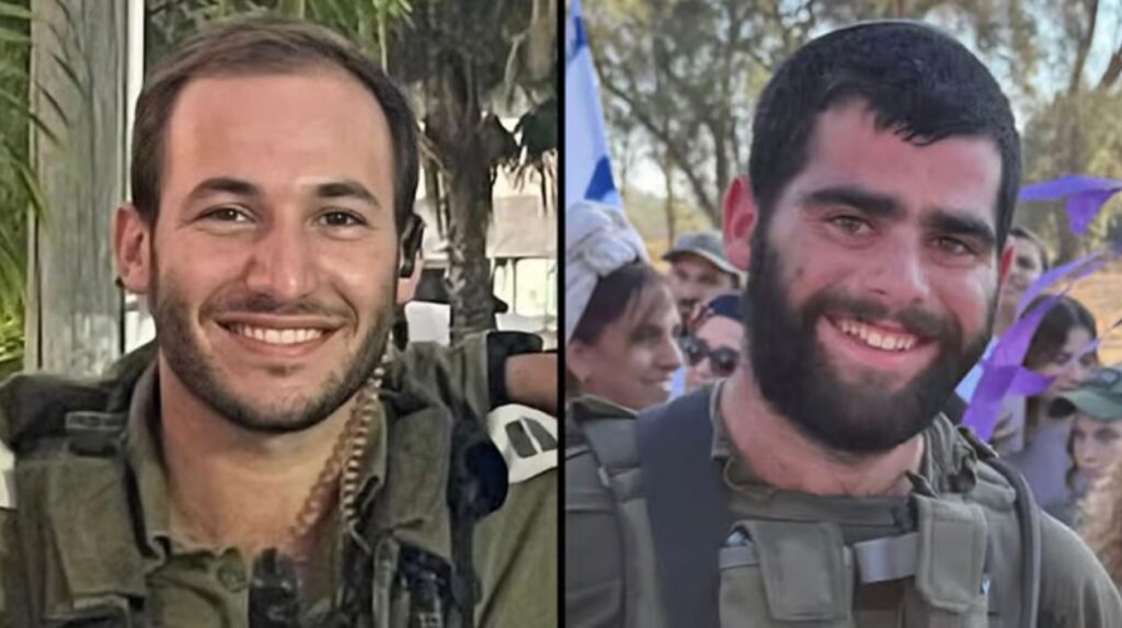 סמל אהד יערי (מימין) וסרן שחר גמלא. צילום: דובר צה"ל