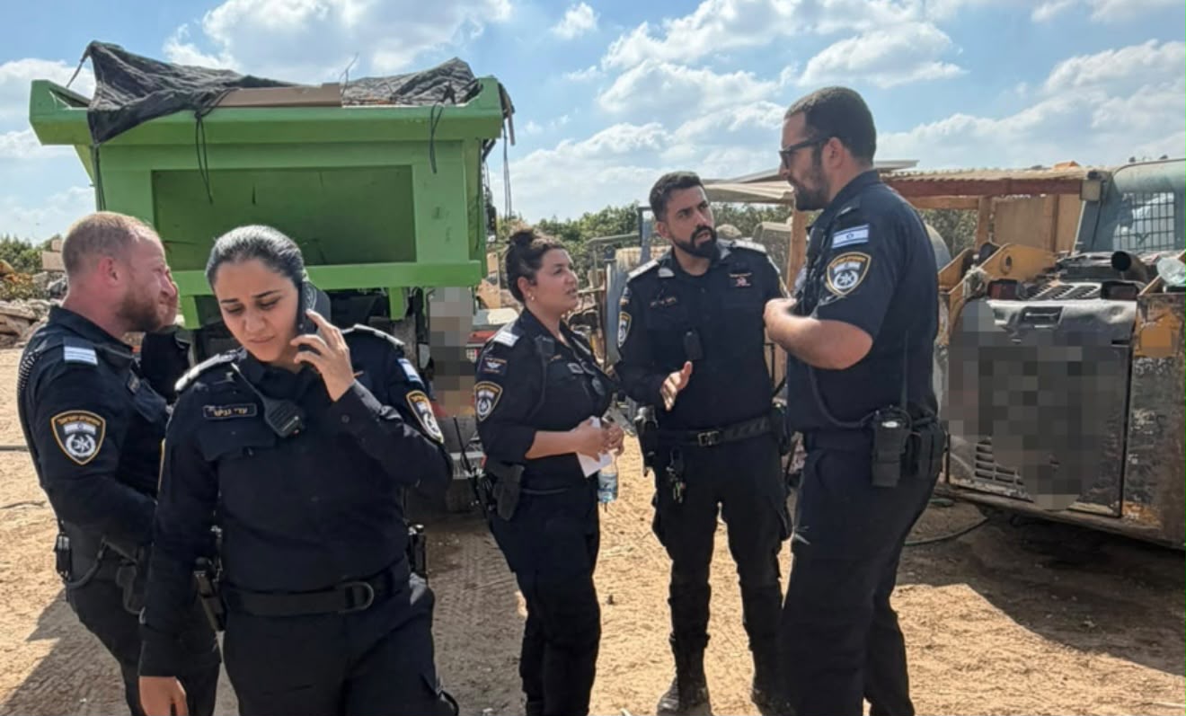 שוטרי משטרת ישראל במבצע האכיפה. צילום: דוברות המשטרה