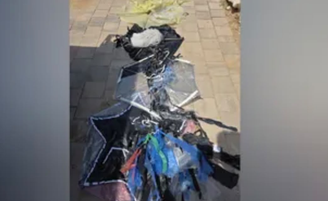 העפיפונים שחצו מרצועת עזה לשטח ישראל. צילום: לפי סעיף 27 א'