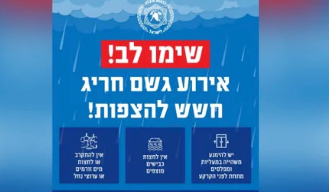 הסופה בדרך! צילום: דוברות כבאות והצלה