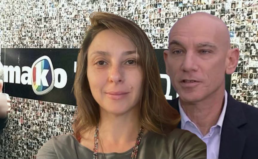 עורך "הארץ" אלוף בן אינו ידע על הפוסט הויראלי. אלוף בן (מימין) ויאנה פבזנר (משמאל). צילום: מסך רשתות חברתיות\מערכת "פוסט ניוז"