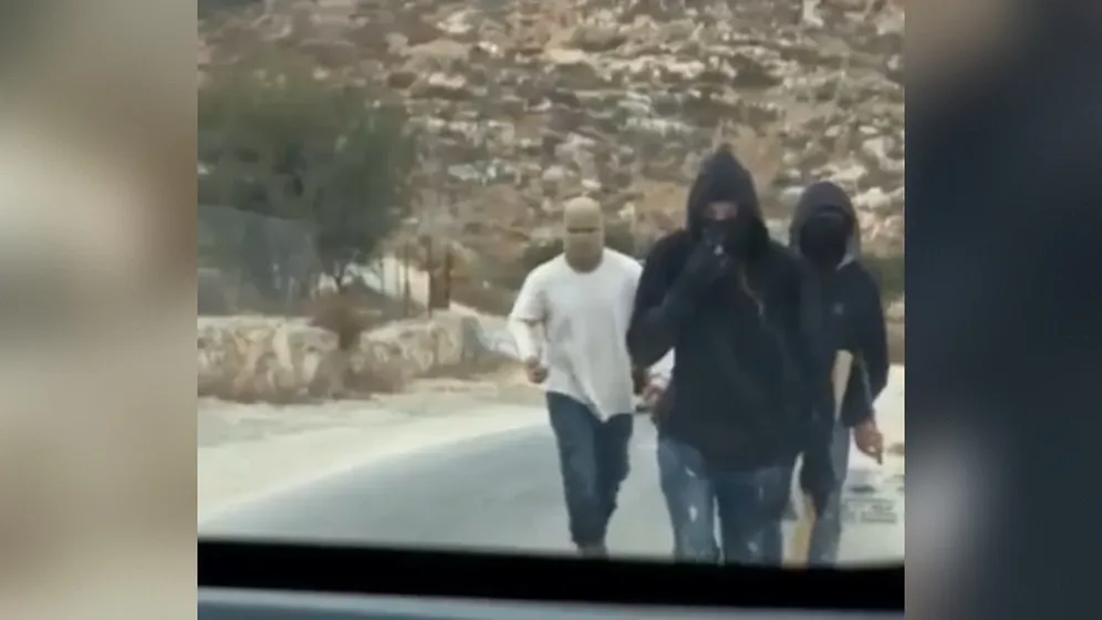 ישראלים רעולי פנים תקפו דיפלומטים אירופים שהשתתפו במסיק בבנימין. צילום: לפי סעיף 27 א'